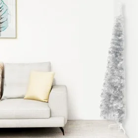 Medio árbol de Navidad artificial con soporte plateado 180 cm de , Arboles de navidad - Ref: Foro24-344596, Precio: 16,21 €, ...