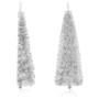 Medio árbol de Navidad artificial con soporte plateado 180 cm de , Arboles de navidad - Ref: Foro24-344596, Precio: 16,35 €, ...