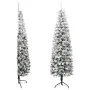 Mitad árbol Navidad artificial delgado con nieve 180 cm de , Arboles de navidad - Ref: Foro24-344606, Precio: 24,99 €, Descue...