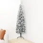 Mitad árbol Navidad artificial delgado con nieve 180 cm de , Arboles de navidad - Ref: Foro24-344606, Precio: 24,99 €, Descue...
