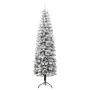 Mitad árbol Navidad artificial delgado con nieve 180 cm de , Arboles de navidad - Ref: Foro24-344606, Precio: 24,99 €, Descue...