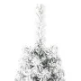 Mitad árbol Navidad artificial delgado con nieve 180 cm de , Arboles de navidad - Ref: Foro24-344606, Precio: 24,99 €, Descue...