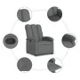 Sillón reclinable de tela gris oscuro de , Sillones - Ref: Foro24-371728, Precio: 189,35 €, Descuento: %