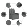 Sillón reclinable de tela gris oscuro de , Sillones - Ref: Foro24-371728, Precio: 204,50 €, Descuento: %