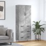 Aparador alto madera contrachapada gris hormigón 69,5x34x180 cm de , Aparadores - Ref: Foro24-3198085, Precio: 172,00 €, Desc...