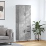 Aparador alto madera contrachapada gris hormigón 69,5x34x180 cm de , Aparadores - Ref: Foro24-3198093, Precio: 169,19 €, Desc...