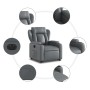 Sillón reclinable elevable eléctrico de cuero sintético gris en Sillones | Comprar online en Foru.es