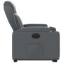 Sillón reclinable elevable eléctrico de cuero sintético gris en Sillones | Comprar online en Foru.es