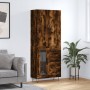 Aparador alto madera contrachapada roble ahumado 69,5x34x180 cm de , Aparadores - Ref: Foro24-3198102, Precio: 169,52 €, Desc...