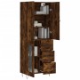 Aparador alto madera contrachapada roble ahumado 69,5x34x180 cm de , Aparadores - Ref: Foro24-3198102, Precio: 169,52 €, Desc...
