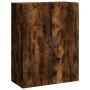 Aparador alto madera contrachapada roble ahumado 69,5x34x180 cm de , Aparadores - Ref: Foro24-3198102, Precio: 169,52 €, Desc...