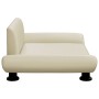 Cama para perros de cuero sintético crema 70x45x28 cm en Camas para perros | Comprar online en Foru.es