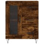 Aparador alto madera contrachapada roble ahumado 69,5x34x180 cm de , Aparadores - Ref: Foro24-3198102, Precio: 169,52 €, Desc...