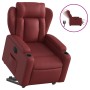 Sillón elevable eléctrico cuero artificial rojo tinto en Sillones | Comprar online en Foru.es