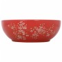 Lavabo sobre encimera redondo cerámica blanco y rojo Φ41x14 cm de , Lavabos - Ref: Foro24-155052, Precio: 96,01 €, Descuento: %