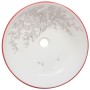 Lavabo sobre encimera redondo cerámica blanco y rojo Φ41x14 cm de , Lavabos - Ref: Foro24-155052, Precio: 96,01 €, Descuento: %