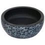 Lavabo sobre encimera redondo cerámica negro y azul Φ41x14 cm by , Sinks - Ref: Foro24-155065, Price: 97,22 €, Discount: %
