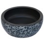 Lavabo sobre encimera redondo cerámica negro y azul Φ41x14 cm de , Lavabos - Ref: Foro24-155065, Precio: 106,53 €, Descuento: %