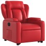Sillón elevable eléctrico cuero artificial rojo en Sillones | Comprar online en Foru.es