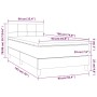Cama box spring colchón y LED terciopelo verde oscuro 90x190 cm de , Camas y somieres - Ref: Foro24-3134378, Precio: 286,42 €...