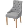 Sillas de comedor 2 unidades tela gris claro de vidaXL, Sillas de comedor - Ref: Foro24-243635, Precio: 239,81 €, Descuento: %