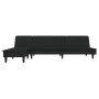 Sofá cama en forma de L terciopelo negro 255x140x70 cm de , Sofás - Ref: Foro24-3157263, Precio: 432,79 €, Descuento: %
