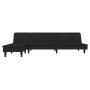 Sofá cama en forma de L terciopelo negro 255x140x70 cm de , Sofás - Ref: Foro24-3157263, Precio: 421,94 €, Descuento: %