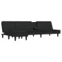 Sofá cama en forma de L terciopelo negro 255x140x70 cm de , Sofás - Ref: Foro24-3157263, Precio: 432,79 €, Descuento: %