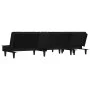 Sofá cama en forma de L terciopelo negro 255x140x70 cm de , Sofás - Ref: Foro24-3157263, Precio: 432,79 €, Descuento: %