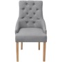 Sillas de comedor 2 unidades tela gris claro de vidaXL, Sillas de comedor - Ref: Foro24-243635, Precio: 239,81 €, Descuento: %