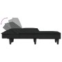 Sofá cama en forma de L terciopelo negro 255x140x70 cm de , Sofás - Ref: Foro24-3157263, Precio: 421,94 €, Descuento: %