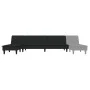 Sofá cama en forma de L terciopelo negro 255x140x70 cm de , Sofás - Ref: Foro24-3157263, Precio: 432,79 €, Descuento: %