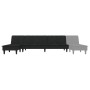 Sofá cama en forma de L terciopelo negro 255x140x70 cm de , Sofás - Ref: Foro24-3157263, Precio: 421,94 €, Descuento: %