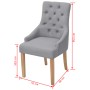 Sillas de comedor 2 unidades tela gris claro de vidaXL, Sillas de comedor - Ref: Foro24-243635, Precio: 239,81 €, Descuento: %