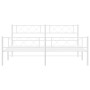 Estructura cama metal con cabecero y pie cama blanco 183x213 cm de , Camas y somieres - Ref: Foro24-372349, Precio: 121,06 €,...