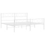 Estructura cama metal con cabecero y pie cama blanco 183x213 cm de , Camas y somieres - Ref: Foro24-372349, Precio: 121,06 €,...