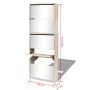 Mueble zapatero 5 cajones con espejo roble 63x17x169,5 cm de vidaXL, Zapateros y organizadores de calzado - Ref: Foro24-27393...
