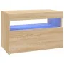 Mueble de TV con luces LED roble Sonoma 60x35x40 cm de , Muebles TV - Ref: Foro24-804415, Precio: 49,23 €, Descuento: %