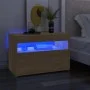 Mueble de TV con luces LED roble Sonoma 60x35x40 cm de , Muebles TV - Ref: Foro24-804415, Precio: 49,23 €, Descuento: %