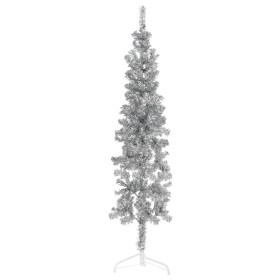 Medio árbol de Navidad artificial con soporte plateado 150 cm de , Arboles de navidad - Ref: Foro24-344595, Precio: 13,07 €, ...