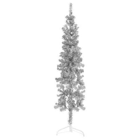 Medio árbol de Navidad artificial con soporte plateado 150 cm de , Arboles de navidad - Ref: Foro24-344595, Precio: 13,07 €, ...