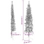 Medio árbol de Navidad artificial con soporte plateado 150 cm de , Arboles de navidad - Ref: Foro24-344595, Precio: 13,07 €, ...