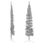 Medio árbol de Navidad artificial con soporte plateado 210 cm de , Arboles de navidad - Ref: Foro24-344597, Precio: 18,38 €, ...