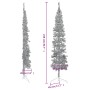 Medio árbol de Navidad artificial con soporte plateado 210 cm de , Arboles de navidad - Ref: Foro24-344597, Precio: 18,38 €, ...
