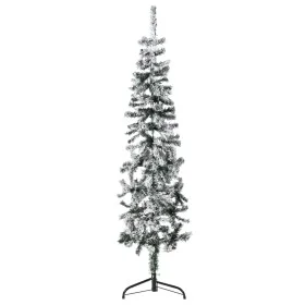 Mitad árbol Navidad artificial delgado con nieve 150 cm de , Arboles de navidad - Ref: Foro24-344605, Precio: 22,40 €, Descue...