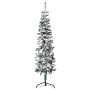 Mitad árbol Navidad artificial delgado con nieve 150 cm de , Arboles de navidad - Ref: Foro24-344605, Precio: 22,63 €, Descue...