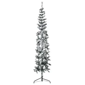Mitad árbol Navidad artificial delgado con nieve 210 cm de , Arboles de navidad - Ref: Foro24-344607, Precio: 29,06 €, Descue...