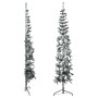 Mitad árbol Navidad artificial delgado con nieve 210 cm de , Arboles de navidad - Ref: Foro24-344607, Precio: 29,25 €, Descue...