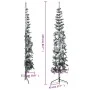 Mitad árbol Navidad artificial delgado con nieve 210 cm de , Arboles de navidad - Ref: Foro24-344607, Precio: 29,06 €, Descue...