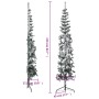 Mitad árbol Navidad artificial delgado con nieve 210 cm de , Arboles de navidad - Ref: Foro24-344607, Precio: 29,25 €, Descue...